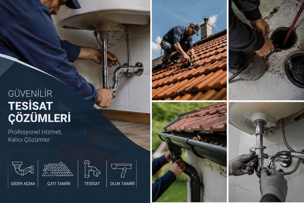 Su tesisatı, oluk ve çatı tamiri işleri